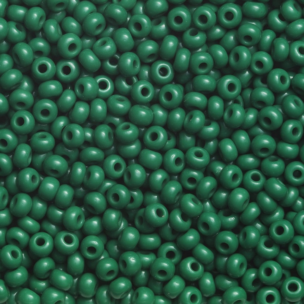 Rocaillesperle 6/0 - Grønn Opak