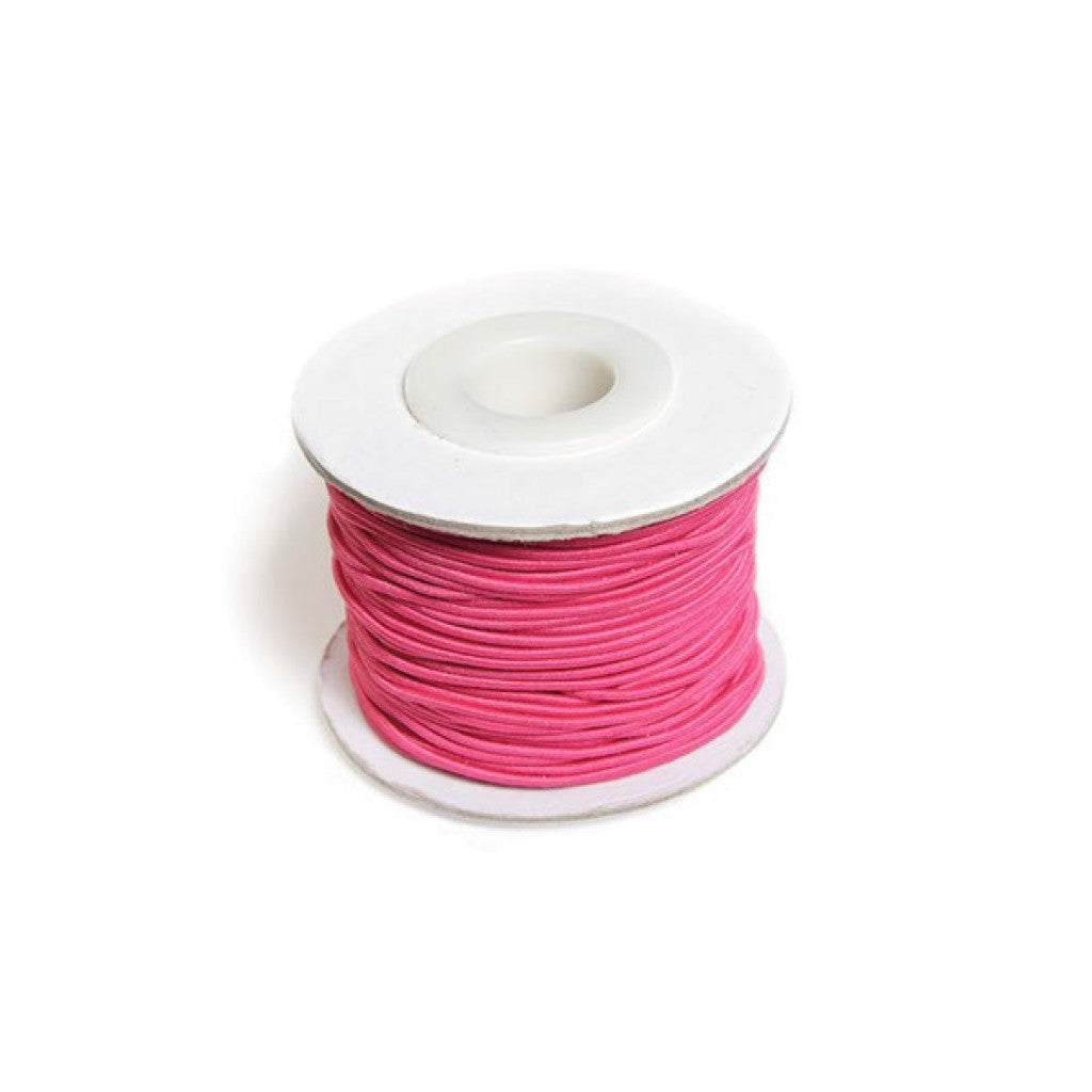 Elastikksnor 1,2mm, 25m - Ceriserosa (pink)