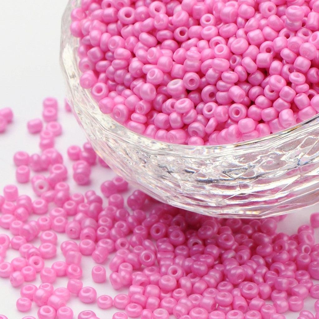 Amazing! Seed Beads 12/0 (2mm), 12g - Hot Pink - HobbyHimmelen