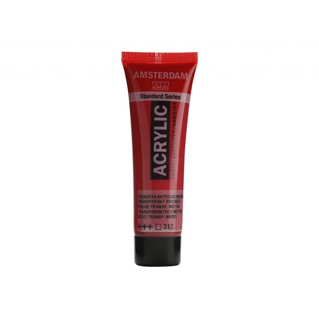 Amsterdam Standard 20ml - 317 Transparent Red Medium - HobbyHimmelen