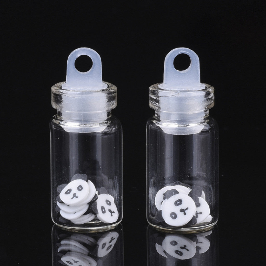 #1 Flaskeanheng med Polymer Confetti, 2,7cm - Poor Panda