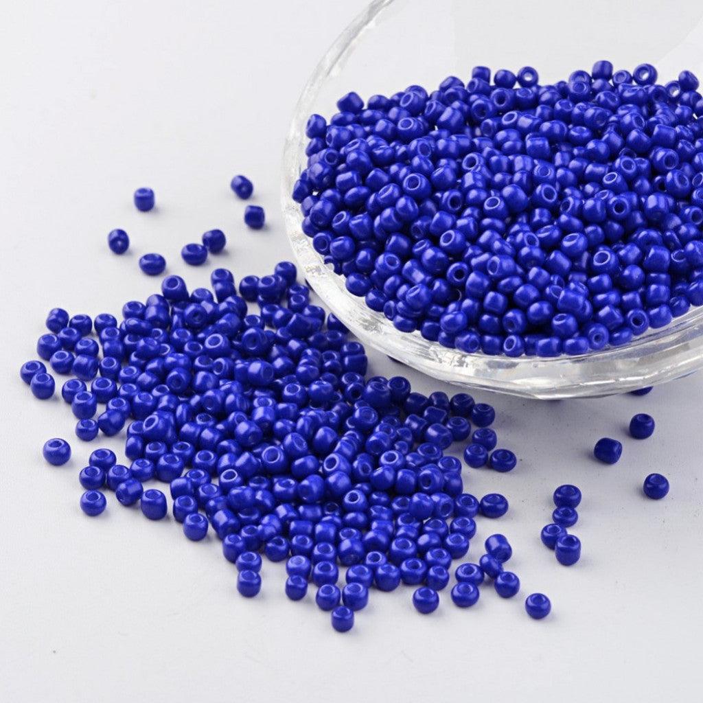 Amazing! Seed Beads 6/0 (4mm), 12g - Blue - HobbyHimmelen