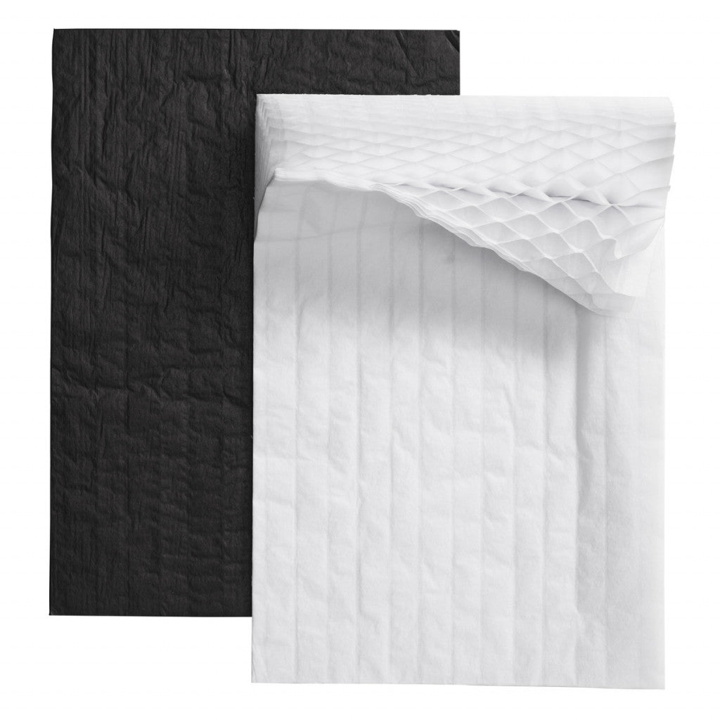 Honeycomb Trekkspillpapir 2-pakk - Hvit/Svart