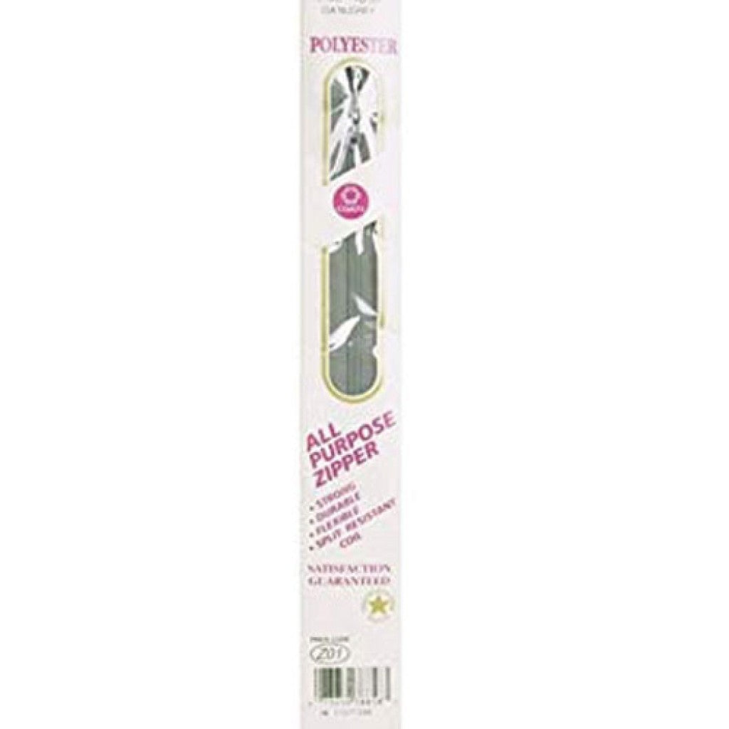 Glidelås i nylon (lukket) - 50cm Nugrey