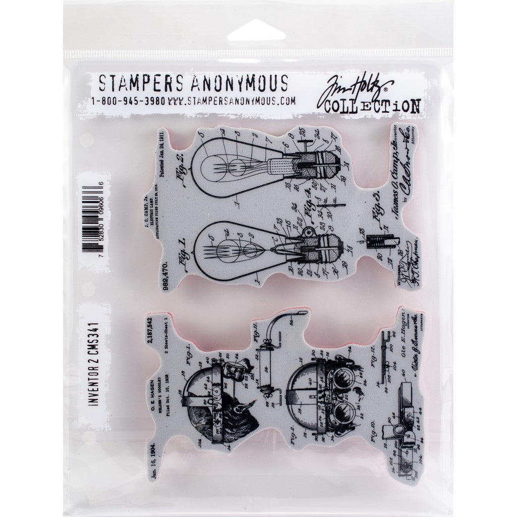 Tim Holtz Cling Stamps 18X22cm - Inventor 2