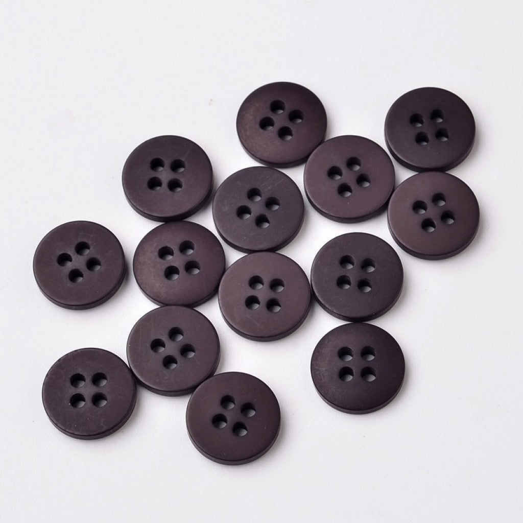 Knapp i Frostet Epoxy, 23mm - Coconut Brown