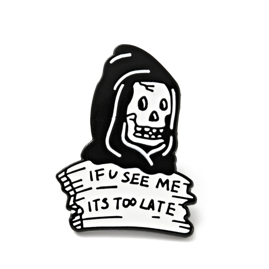 Enamel Pin,28.5x21x1.5mm - If U See Me It's Too Late