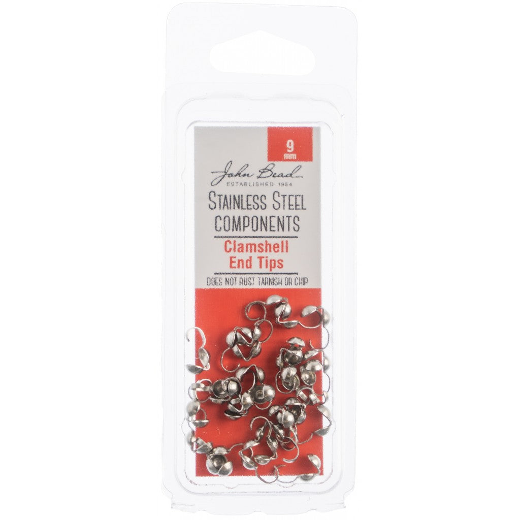 Rustfritt Stål Endestykke med Knuteskjuler, 30stk - 9mm