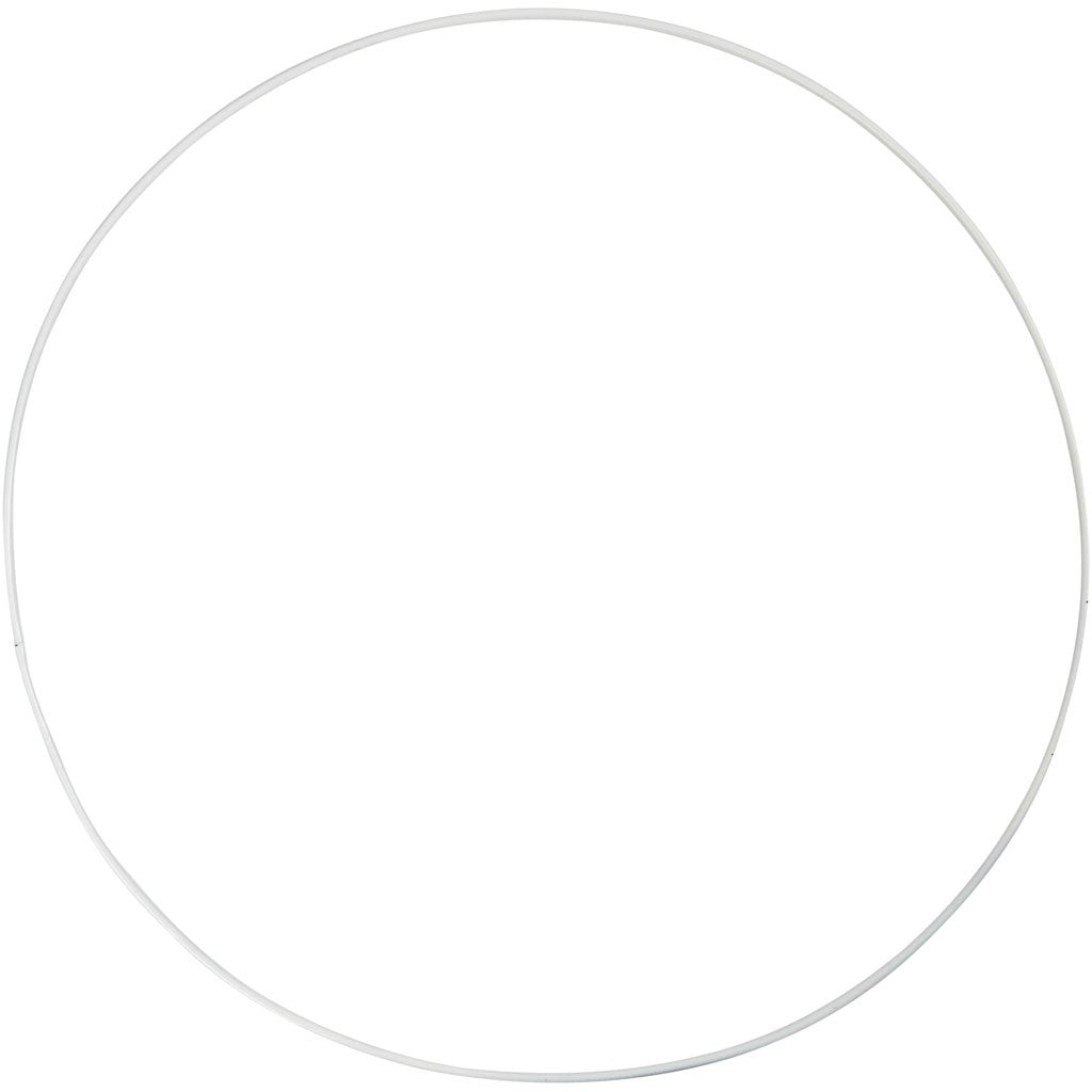 Metallring - Hvit Ø30cm