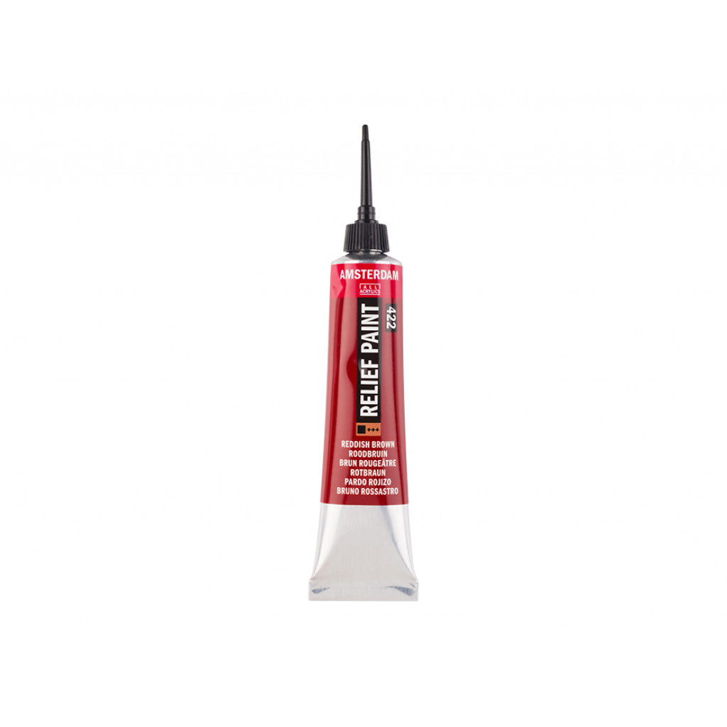Amsterdam Relief Paint 20ml - 422 Reddish Brown