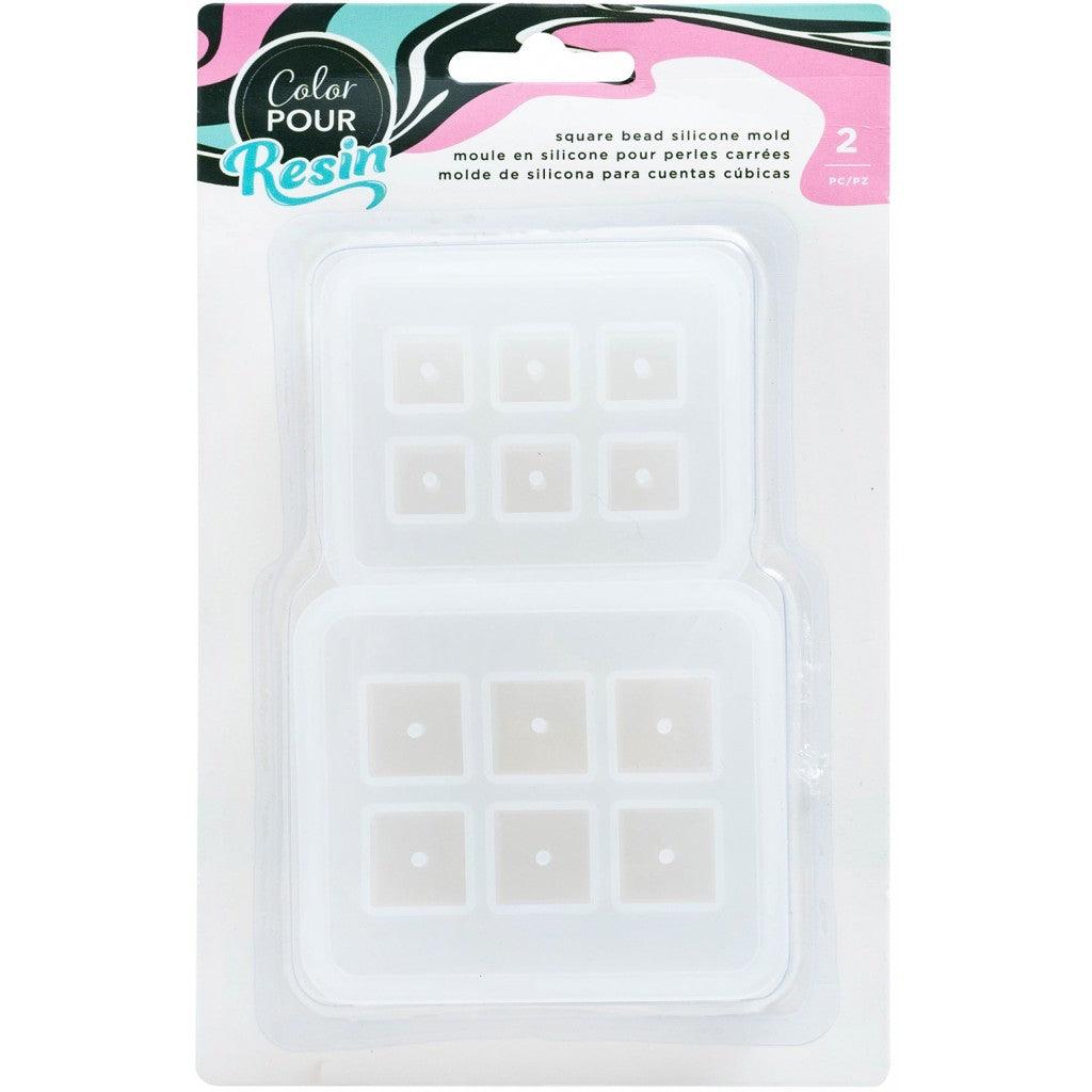 American Crafts Color Pour Resin Mold - Square Bead - HobbyHimmelen