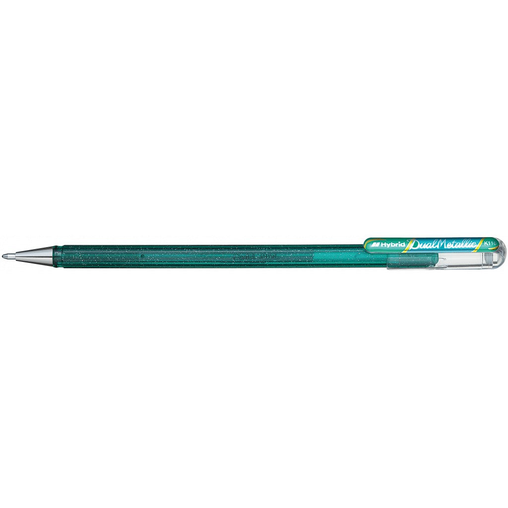 Pentel K110 DUO Metallic Roller Grøn/blå Pentel K110 DUAL Metallic Roller grønn/blå