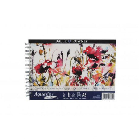 Akvarellpapir, Cold Pressed, Daler Rowney, Aquafine - 12 ark 300 gr A5 spiral - HobbyHimmelen