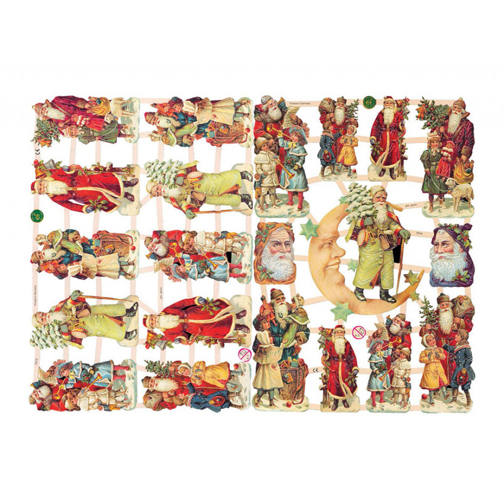 Glansbilder  gammeldagse nisser 2ark