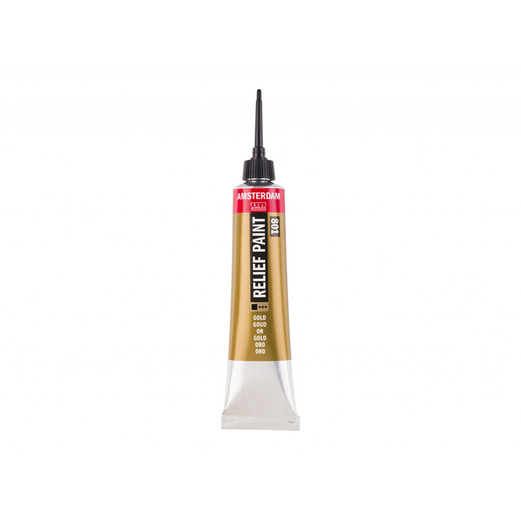 Amsterdam Relief Paint 20ml - 801 Gold