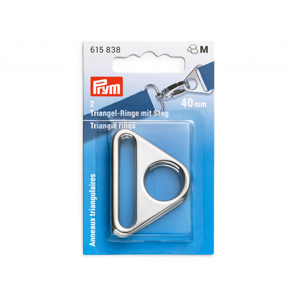 Prym Triangel ring 2stk 40mm – Sølvfarget