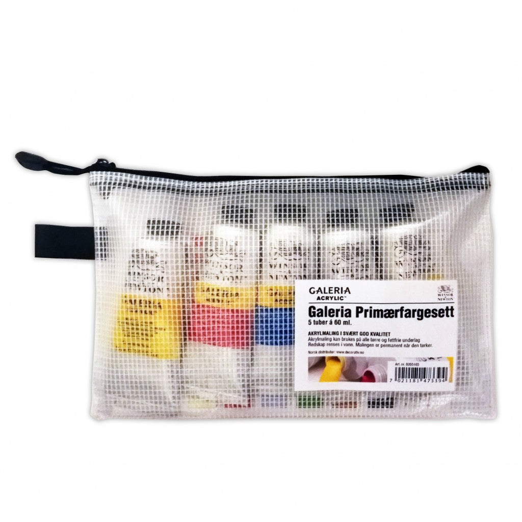 W&N sett Galeria Primærfarger 5x60ml sett