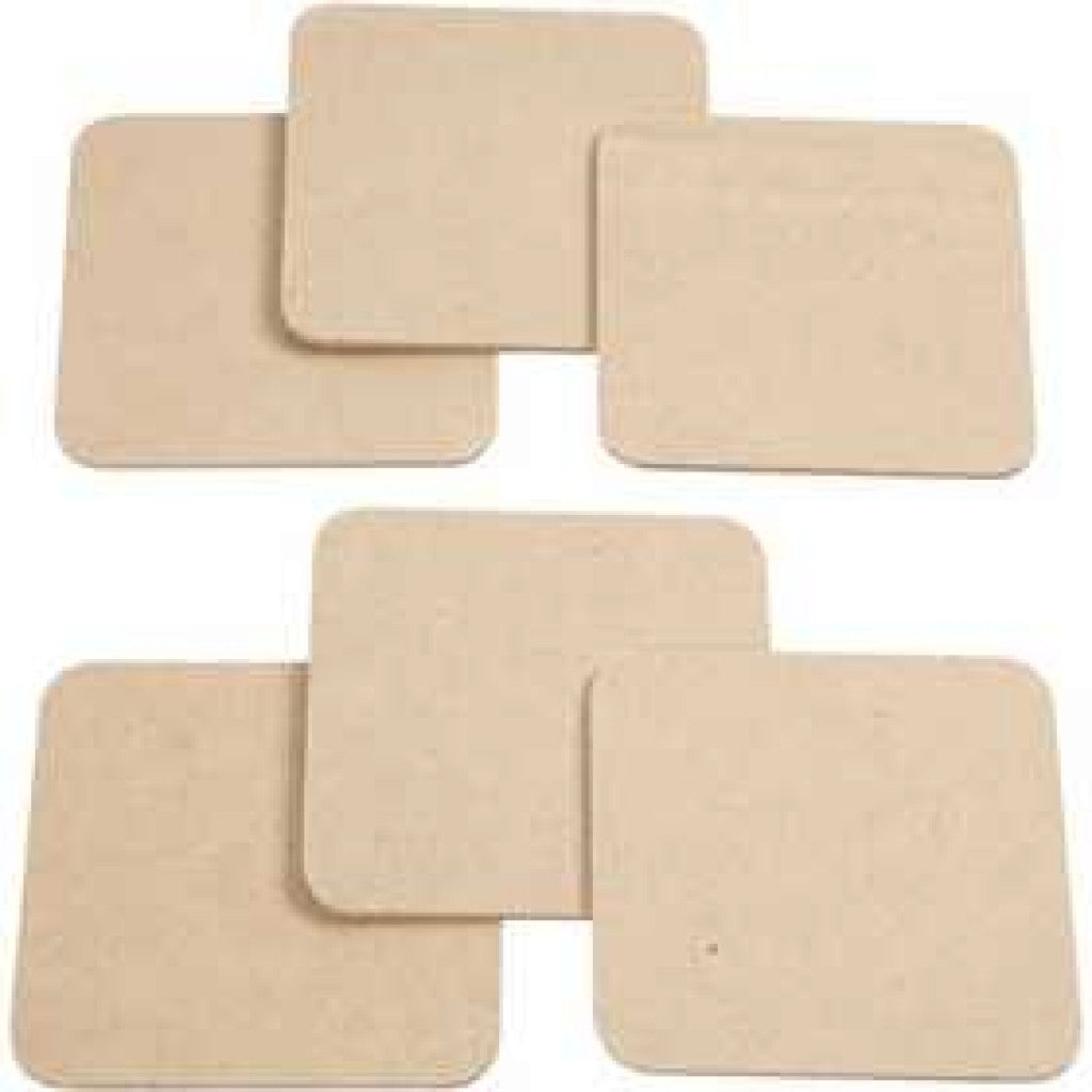 Brikke i MDF - 10x10 cm, 3mm, 6stk.
