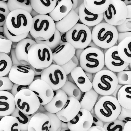 Bokstavperler 50stk. S - HobbyHimmelen