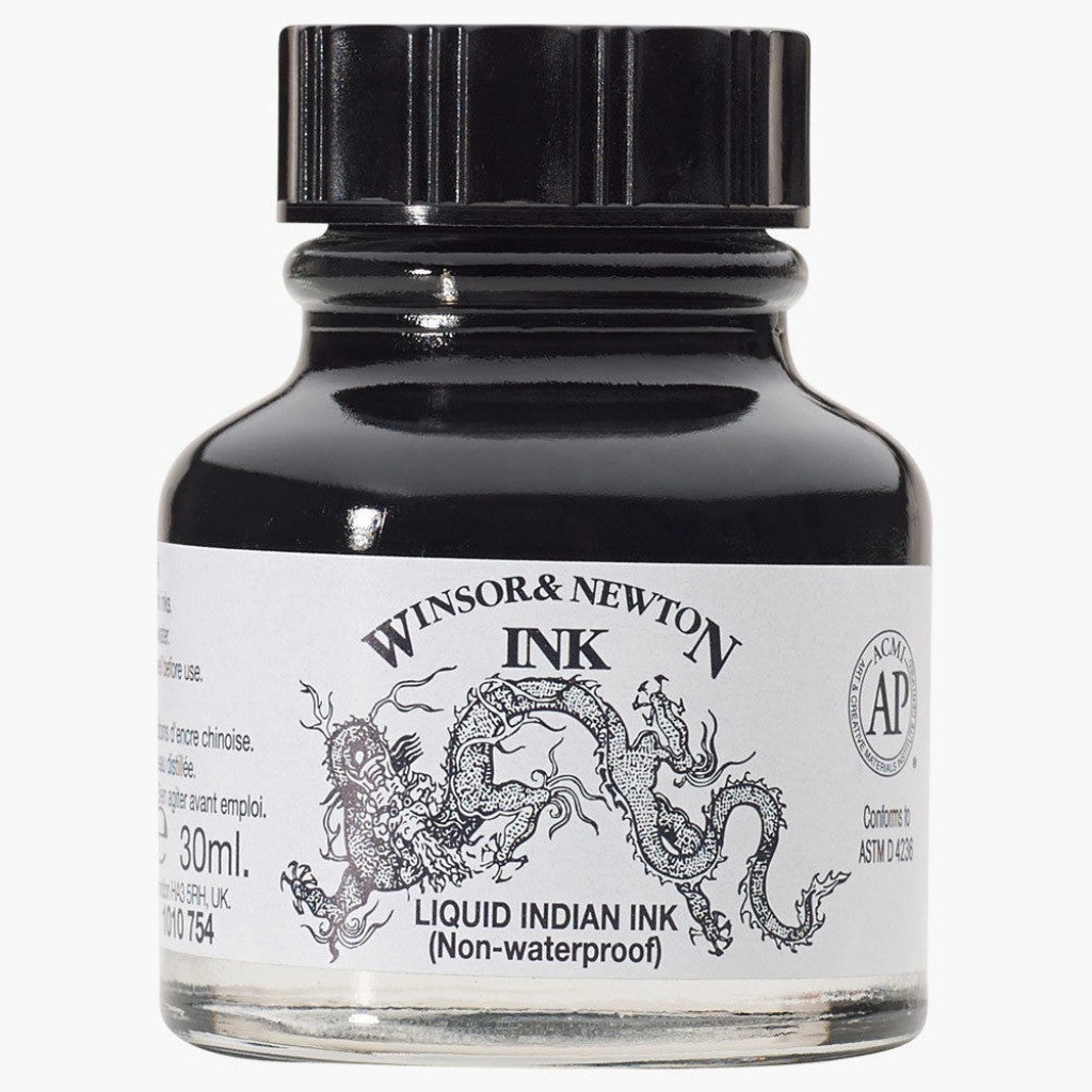 W&N - Drawing Ink 30ml - 754 Liquid Indian Ink
