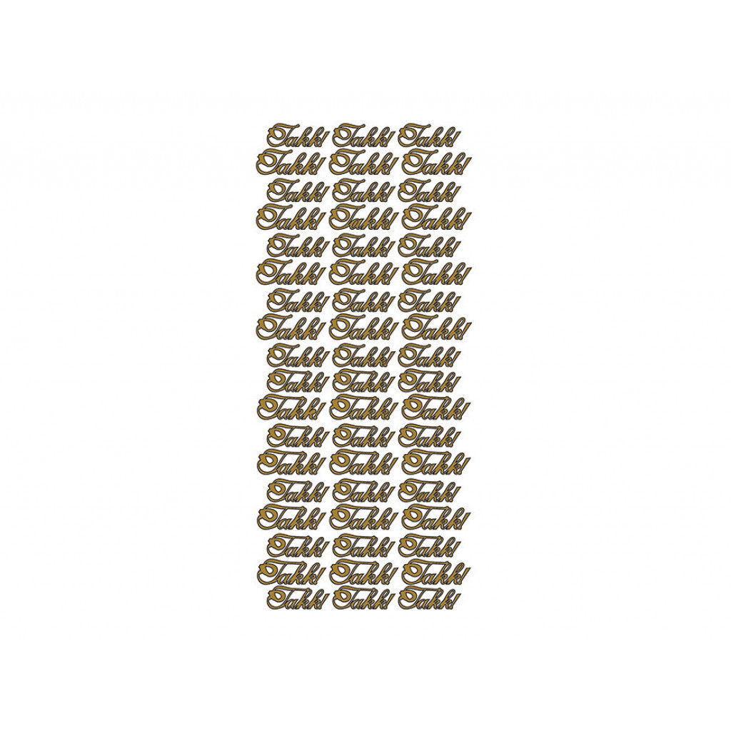 Klistremerker Takk gull
