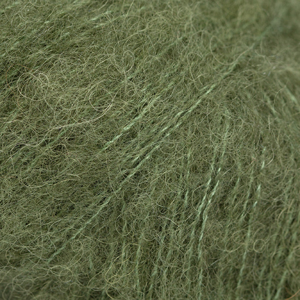 Brushed Alpaca Silk Uni - 32 Mosegrønn