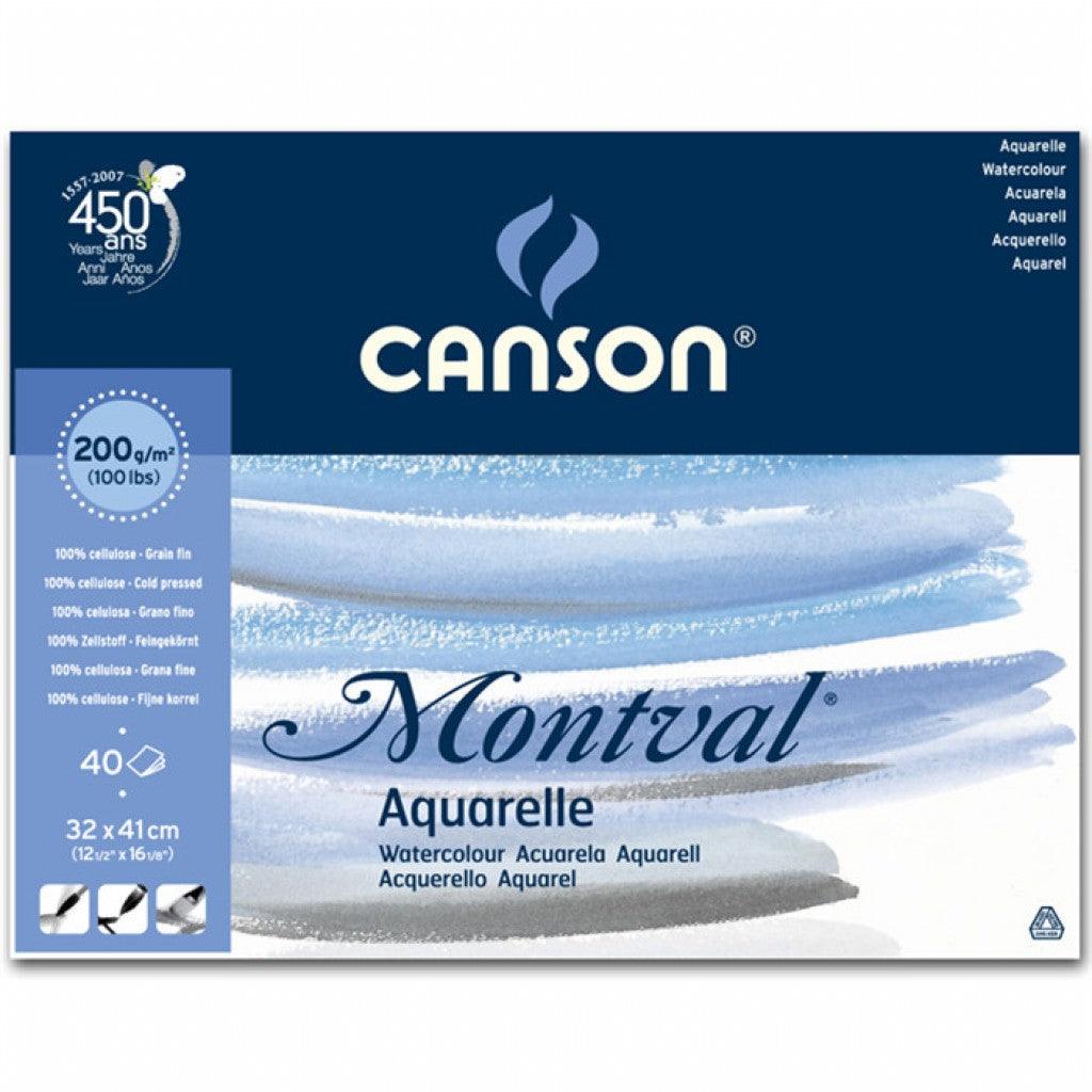 Akvarellpapir, Cold Pressed, Canson, Montval - 200gr 32x41cm - HobbyHimmelen