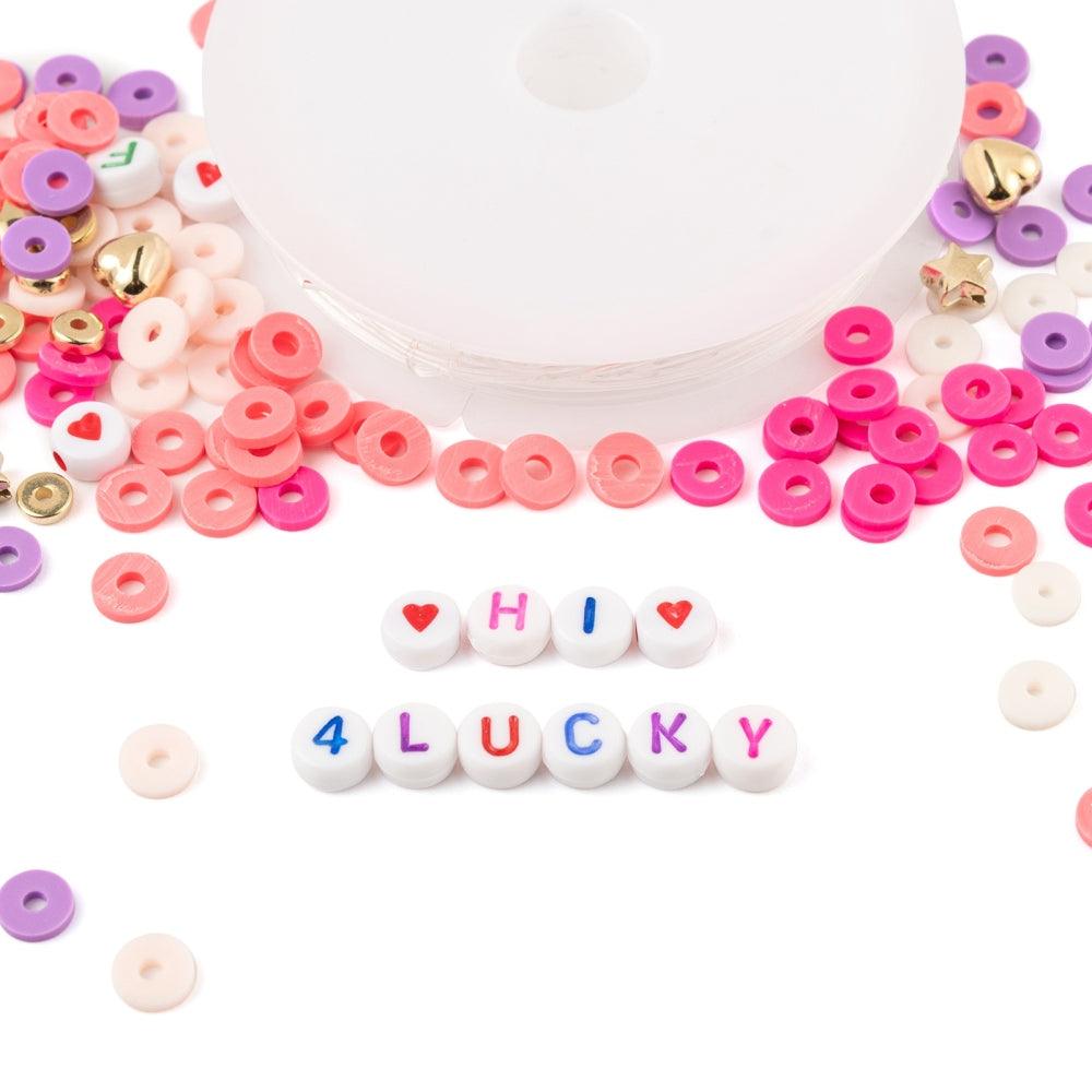 #1 Heishi Perlesett 6mm, 5 farger (1000 perler), Strikk og Pynt - Valentine Vibes - HobbyHimmelen