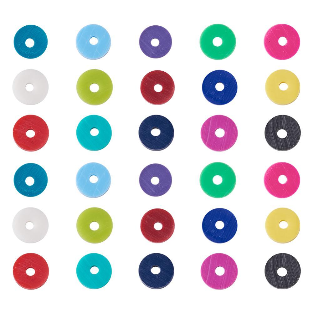 #1 Heishi Perlesett 6mm, 15 farger (3000 perler) - Urban Vibes - HobbyHimmelen