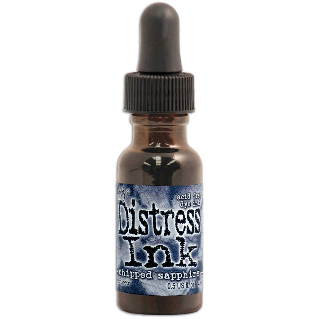 Tim Holtz Distress Ink Re-Inker 15ml - Chipped Sapphire