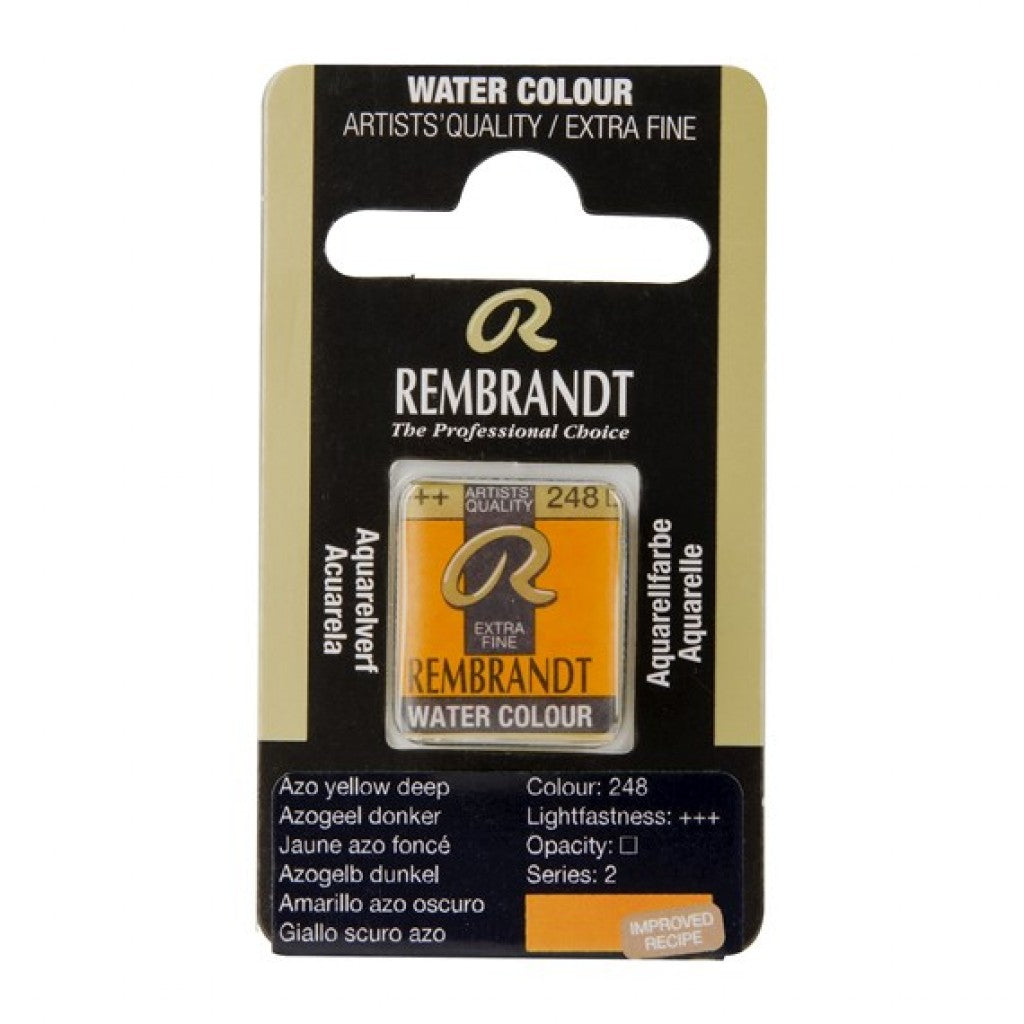 Rembrandt Akvarell Halfpan - Azo Yellow Deep 248
