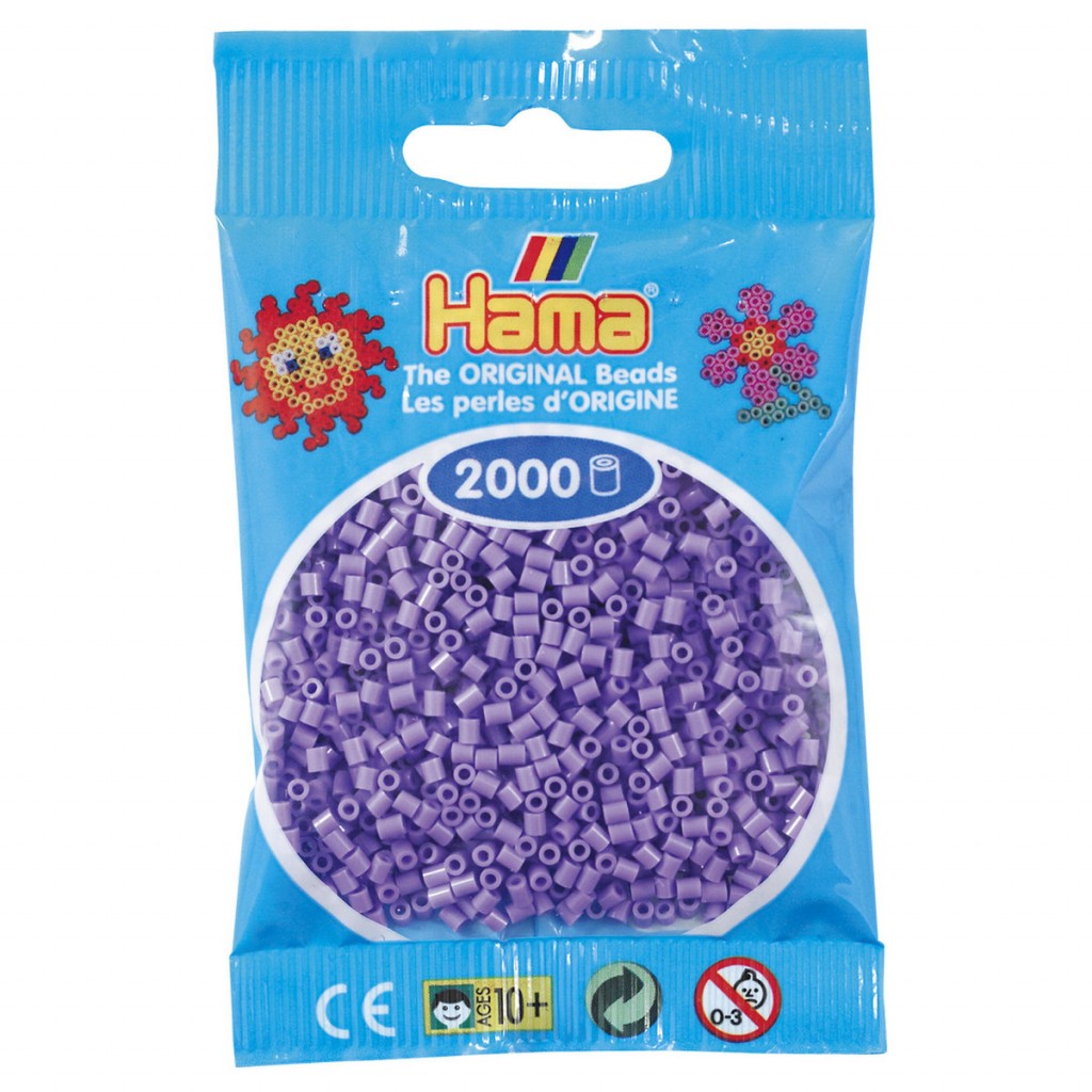 Hama Mini 2000stk - 45 Pastell lilla