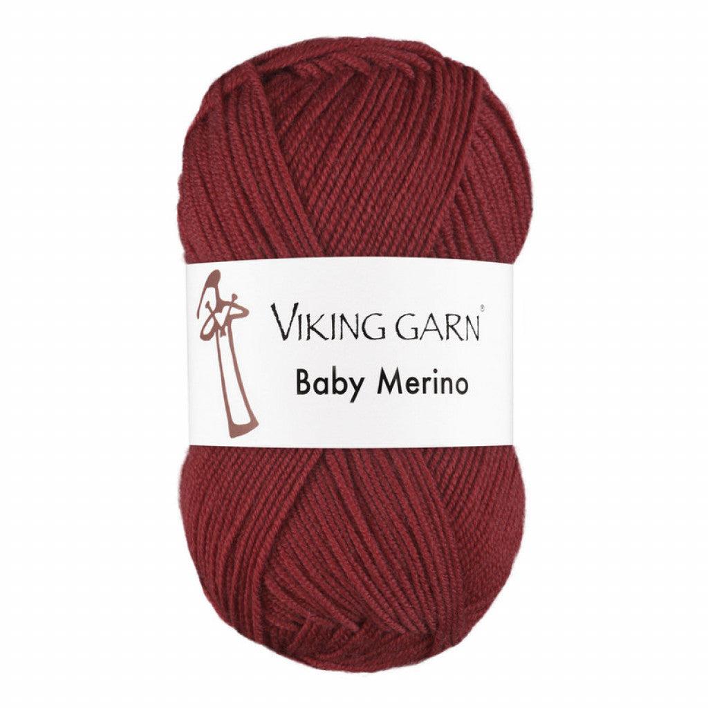 Baby Merino - 256 Mørkerød - HobbyHimmelen