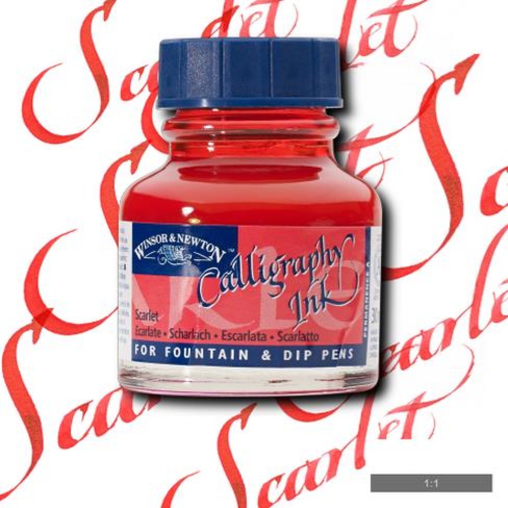 W&N Calligraphy Ink 30ml - 601 Scarlet