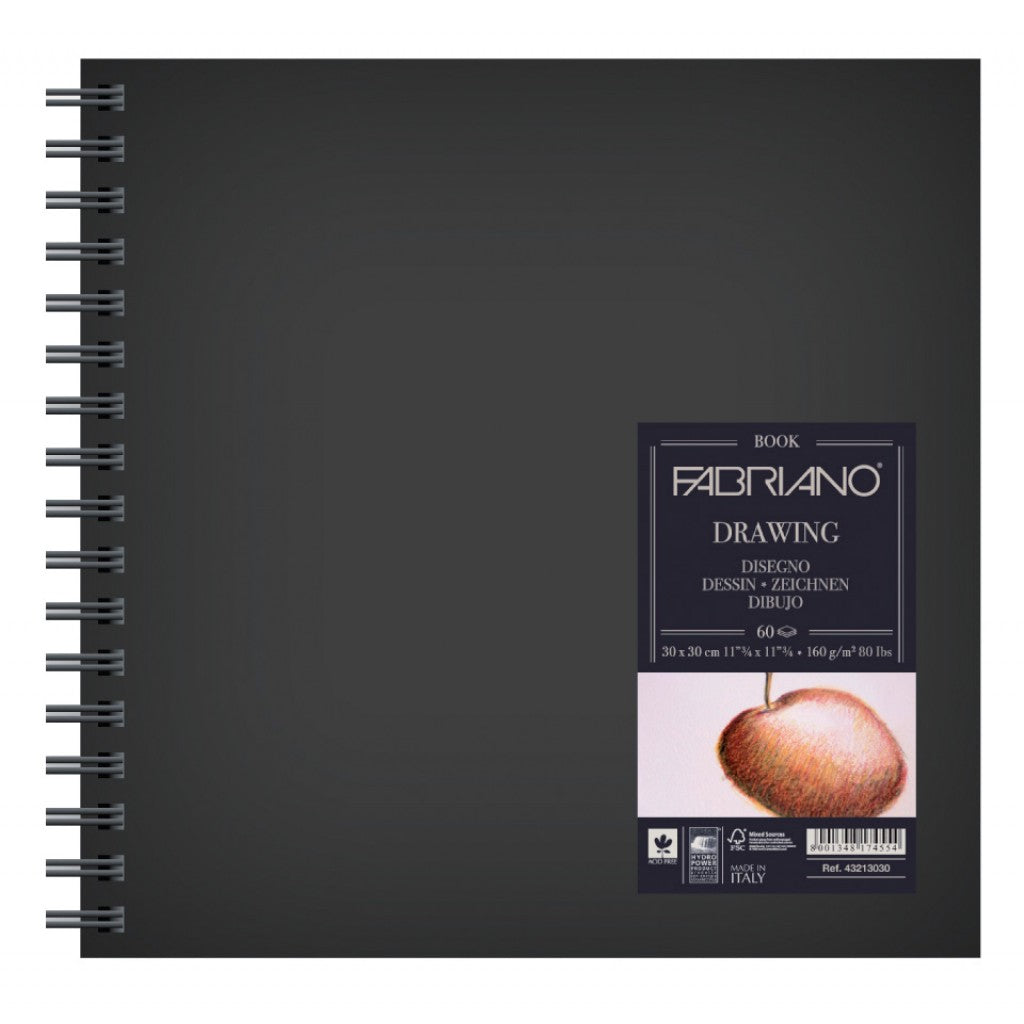 Fabriano Book Spiral Drawing - 160g 30x30 cm