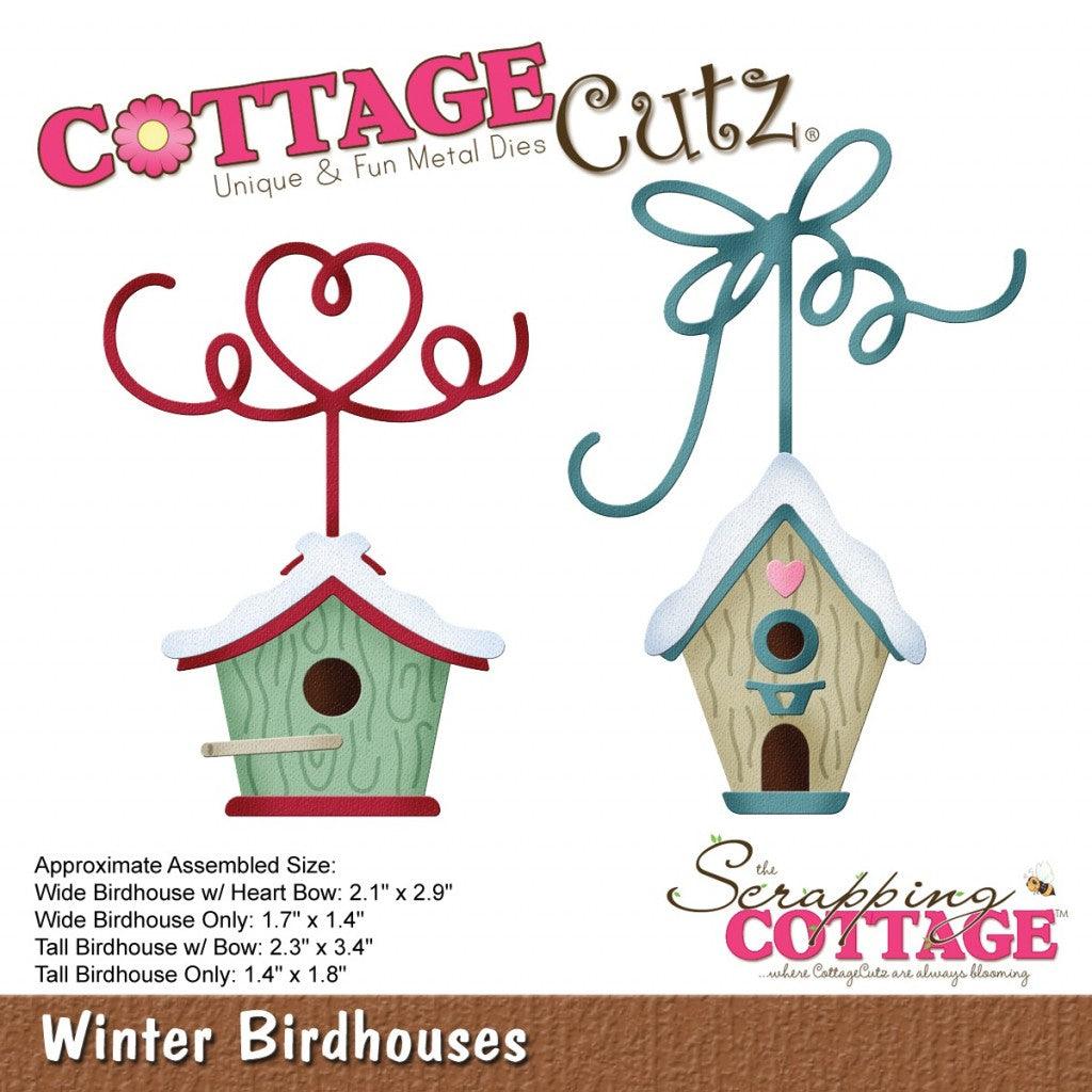 CottageCutz Die - Winter Birdhouses 1.4" To 3.4" - HobbyHimmelen