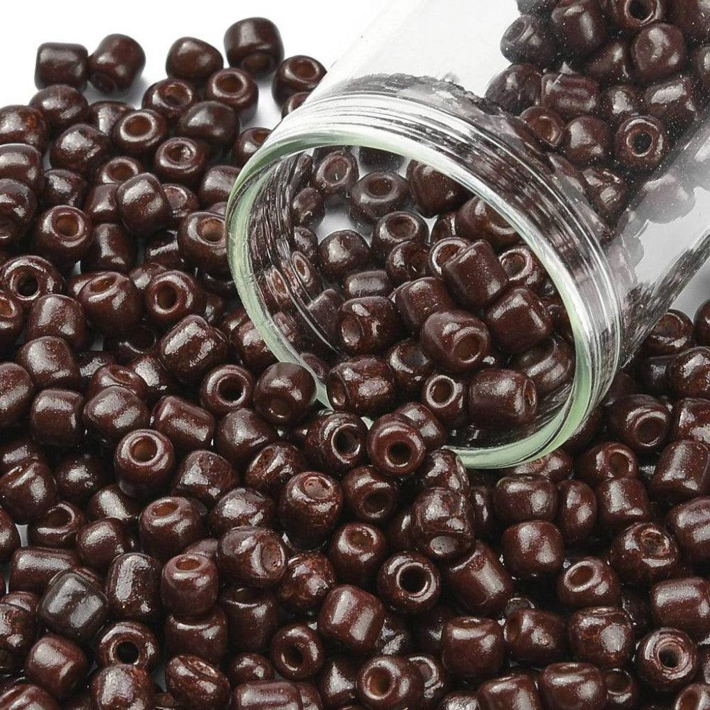 Amazing! Seed Beads 6/0 (4mm), 12g - Coconut Brown - HobbyHimmelen