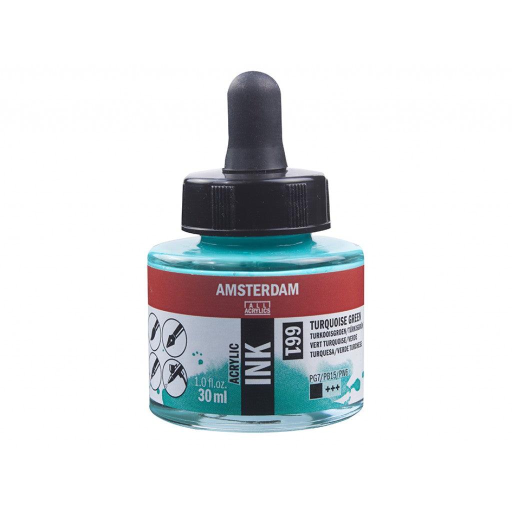 Amsterdam Ink 30ml - 661 Turquoise Green - HobbyHimmelen
