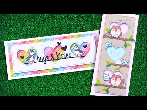 Lawn Cuts Die Scalloped - Slimline with Hearts Portrait